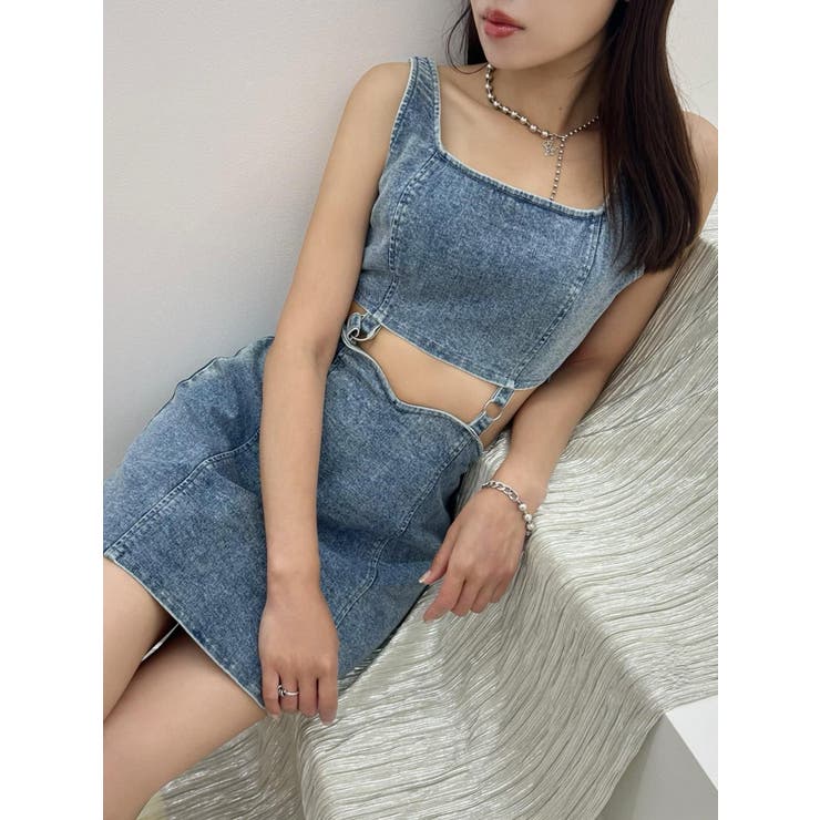 カットアウトデニムジャンスカ[品番：MKSW0058828]｜EATME（イートミー  