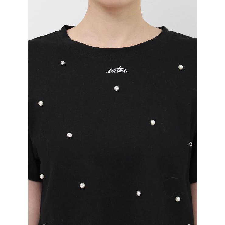 パールストーン付クロップドTシャツ | EATME | 詳細画像13 