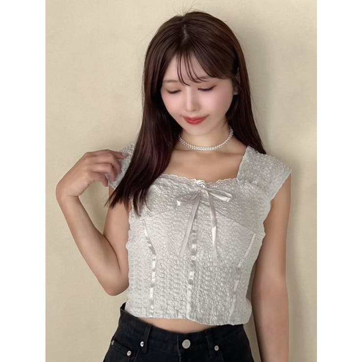 グレー | バレエリボンノースリーブ | EATME