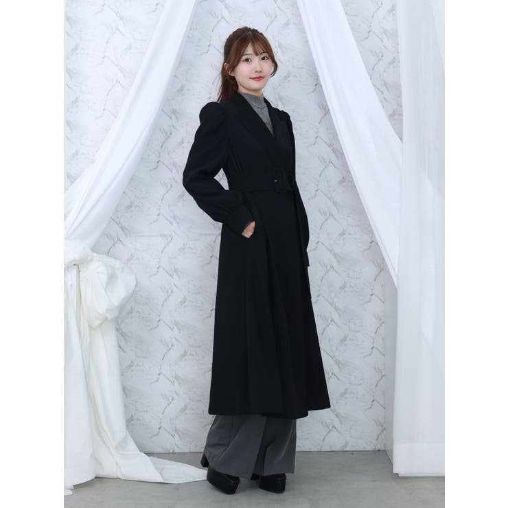 ブラック | ボリュームスリーブトレンチコート | EATME