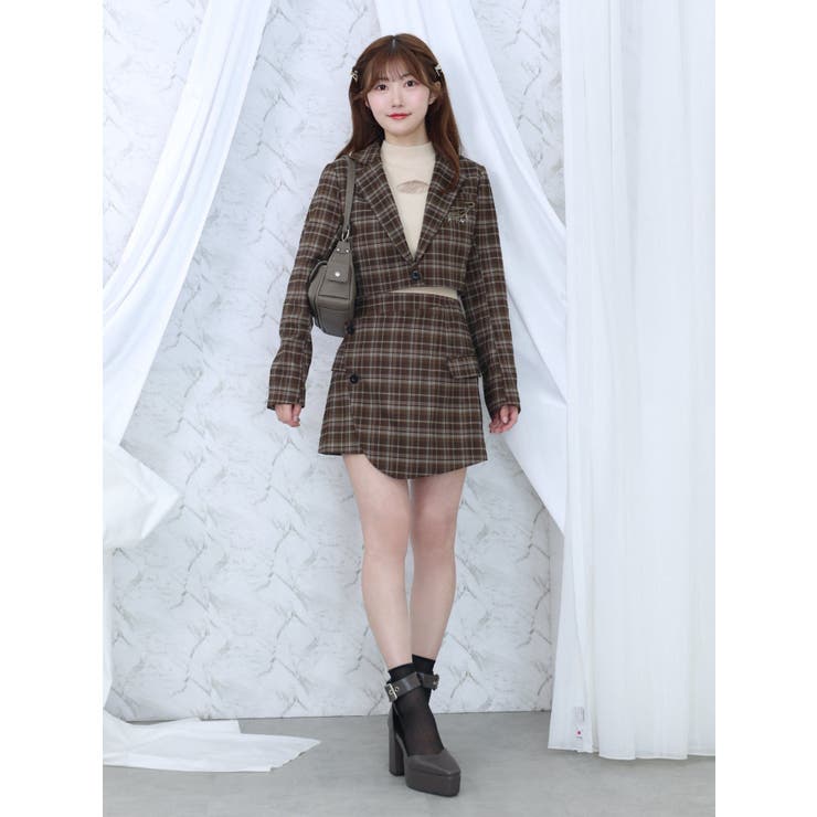 クロップド丈ジャケット（セットアップ可能） | EATME | 詳細画像11 