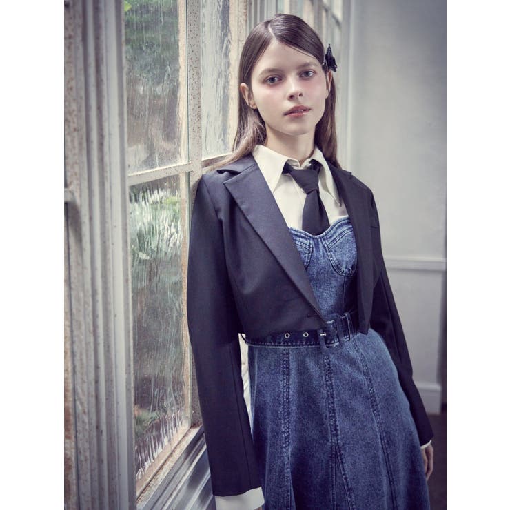 クロップド丈ジャケット（セットアップ可能） | EATME | 詳細画像13 