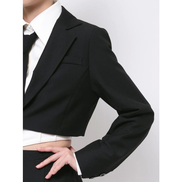 クロップド丈ジャケット（セットアップ可能） | EATME | 詳細画像31 