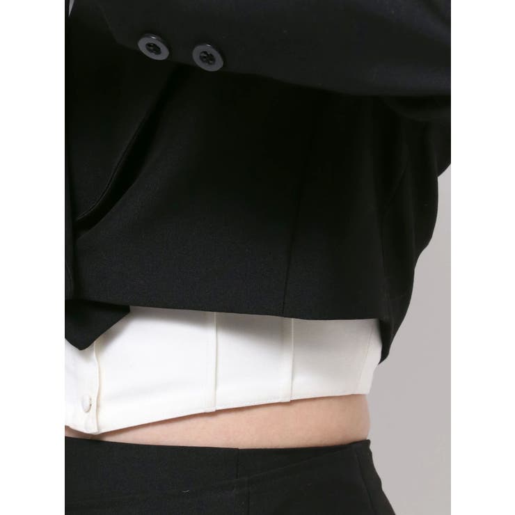 クロップド丈ジャケット（セットアップ可能） | EATME | 詳細画像34 