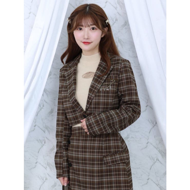 ブラウン | クロップド丈ジャケット（セットアップ可能） | EATME