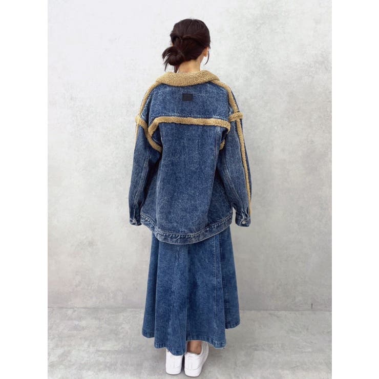 デニムフェイクファージャケット（セットアップ可能） | EATME | 詳細画像27 
