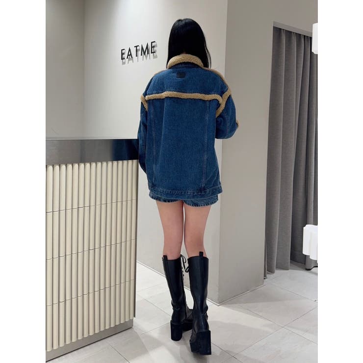 デニムフェイクファージャケット（セットアップ可能） | EATME | 詳細画像31 
