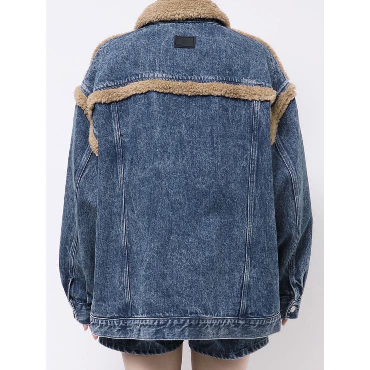 デニムフェイクファージャケット（セットアップ可能） | EATME | 詳細画像34 