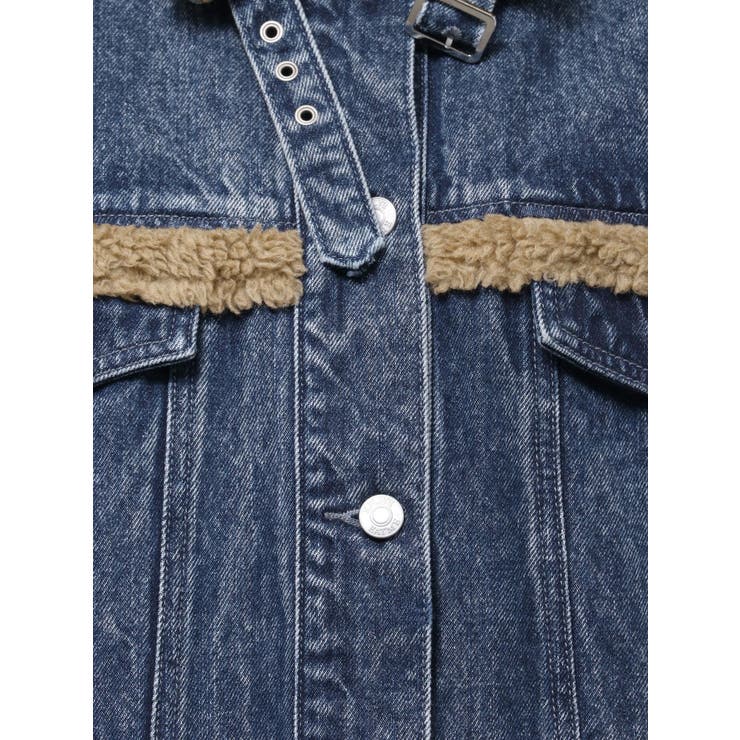 デニムフェイクファージャケット（セットアップ可能） | EATME | 詳細画像45 