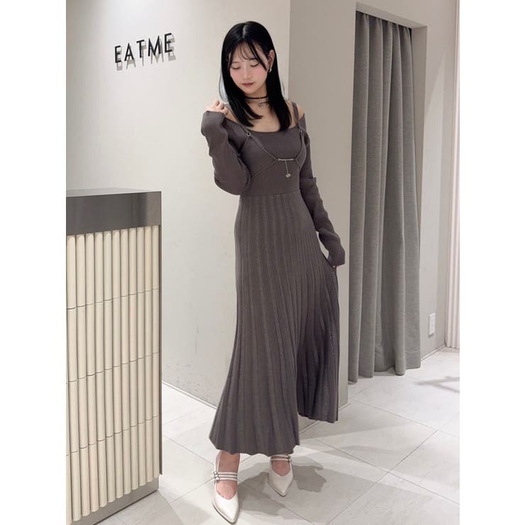 ロゴチャームニットワンピース | EATME | 詳細画像12 