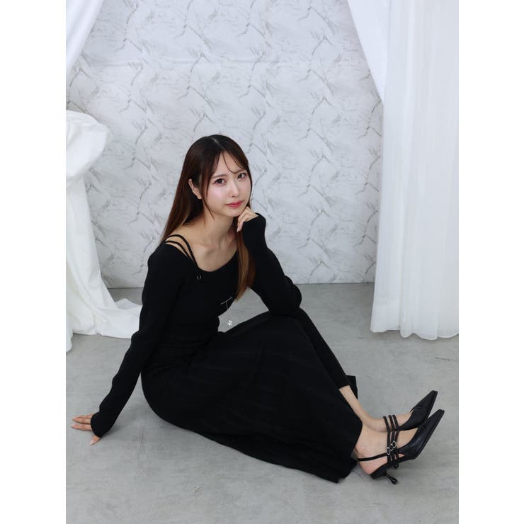 ロゴチャームニットワンピース | EATME | 詳細画像7 