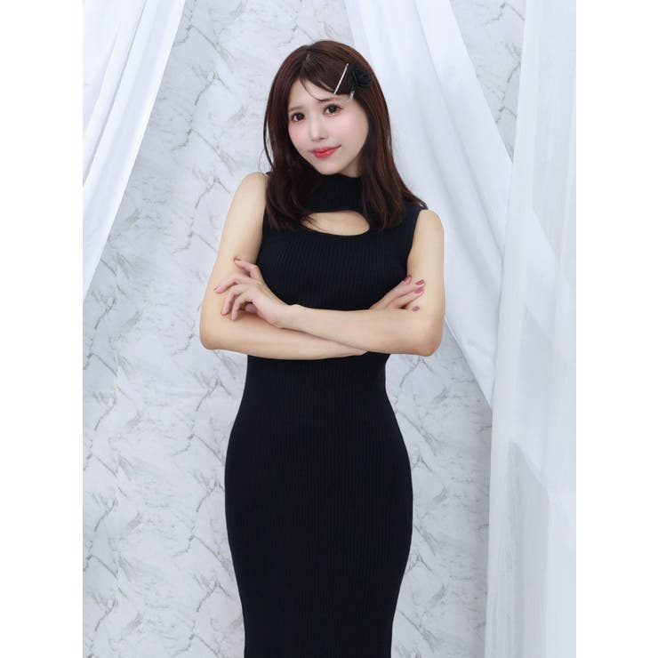 デコルテカットアウトニットワンピース | EATME | 詳細画像21 