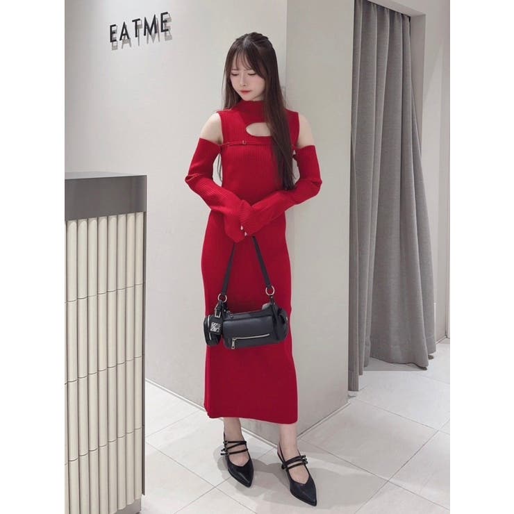 デコルテカットアウトニットワンピース | EATME | 詳細画像3 