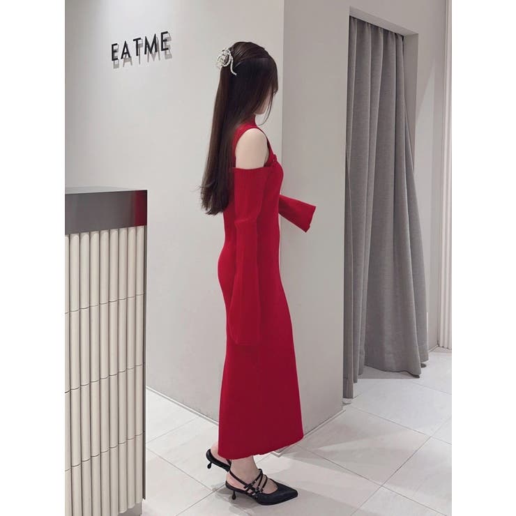 デコルテカットアウトニットワンピース | EATME | 詳細画像31 