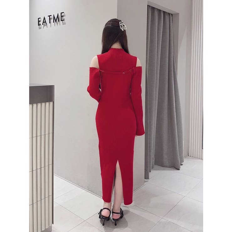 デコルテカットアウトニットワンピース | EATME | 詳細画像32 