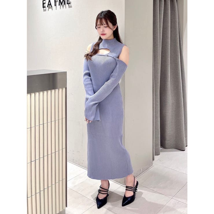 デコルテカットアウトニットワンピース | EATME | 詳細画像35 