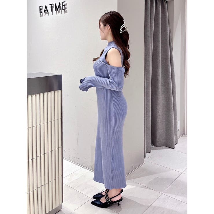 デコルテカットアウトニットワンピース | EATME | 詳細画像36 