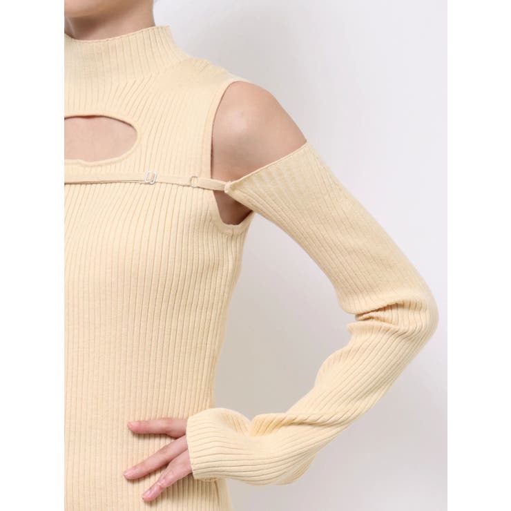 デコルテカットアウトニットワンピース | EATME | 詳細画像44 