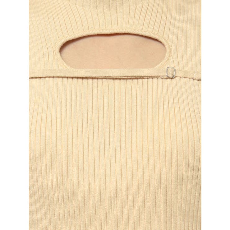 デコルテカットアウトニットワンピース | EATME | 詳細画像49 