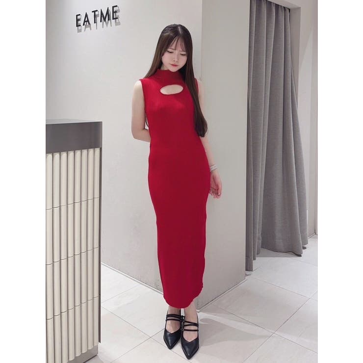 デコルテカットアウトニットワンピース | EATME | 詳細画像9 