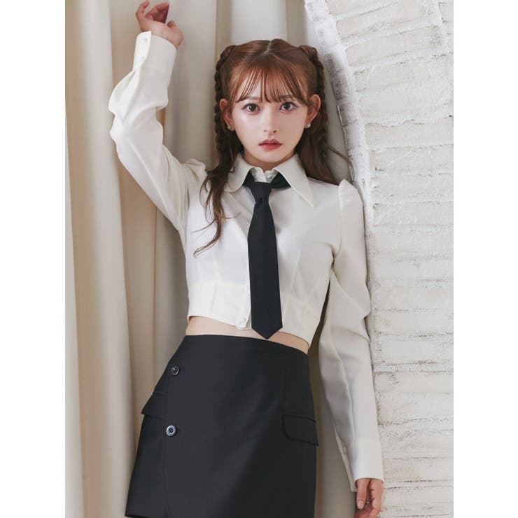 ネクタイセットクロップドシャツ[品番：MKSW0060251]｜EATME