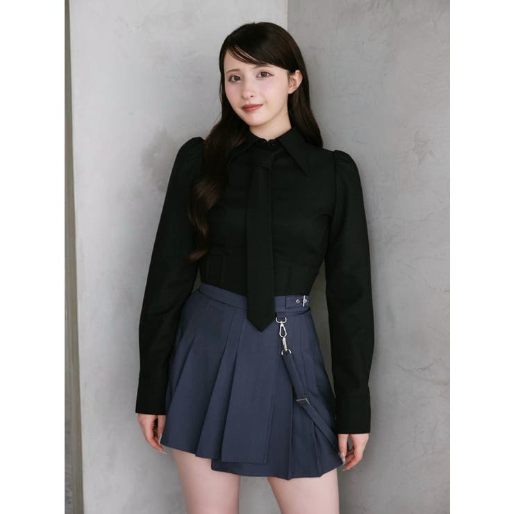 イートミー　ネクタイセットクロップドシャツ　完売品 ネクタイセットクロップドシャツ[品番：MKSW0060251]｜EATME