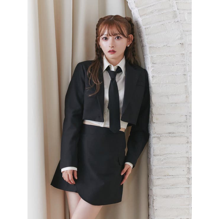 イートミー　ネクタイセットクロップドシャツ　完売品 ネクタイセットクロップドシャツ[品番：MKSW0060251]｜EATME