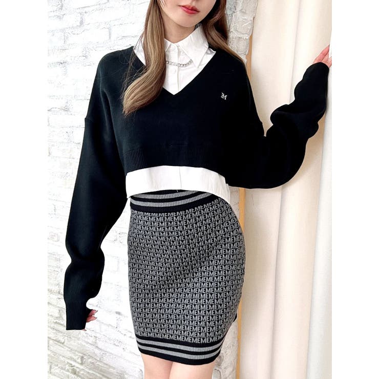 EMロゴニットタイトスカート（セットアップ可能） | EATME | 詳細画像10 