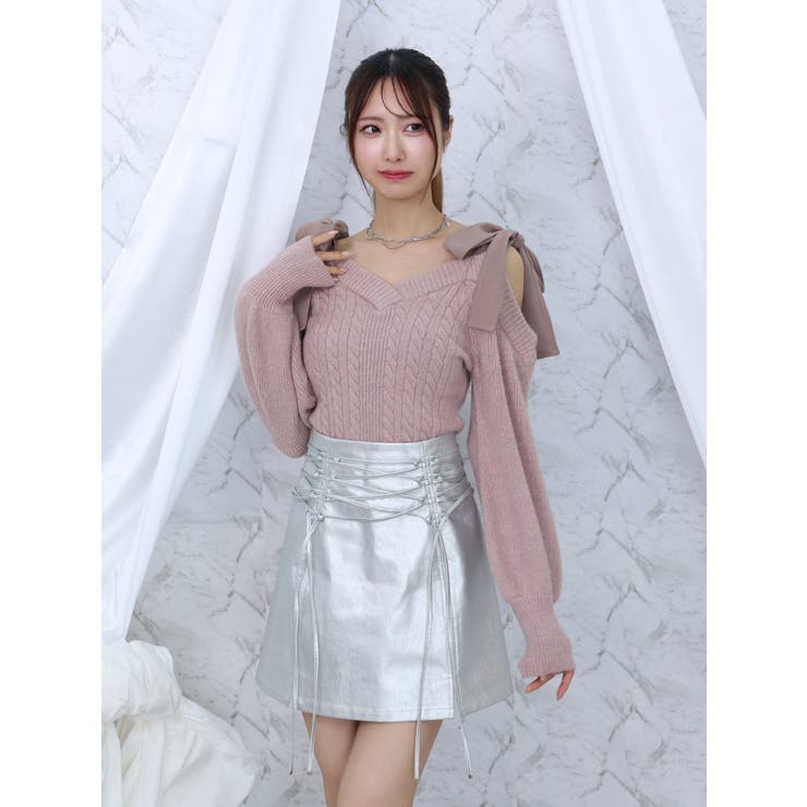 フェイクレザーレースアップミニスカート | EATME | 詳細画像27 