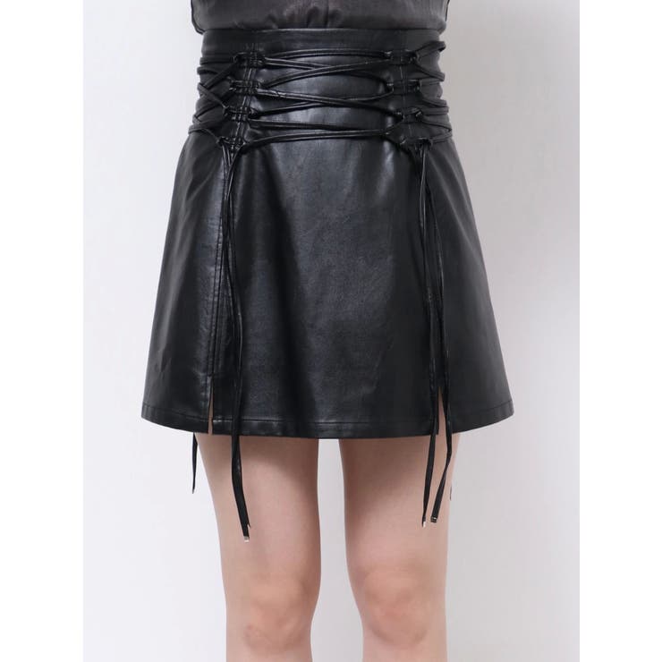 フェイクレザーレースアップミニスカート | EATME | 詳細画像39 