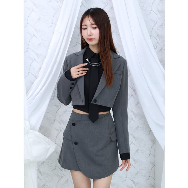 ジャケットライクラップスカート（セットアップ可能） | EATME | 詳細画像26 