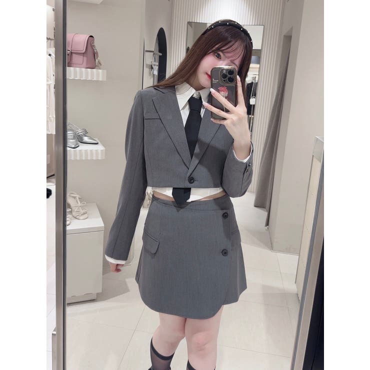 ジャケットライクラップスカート（セットアップ可能） | EATME | 詳細画像30 