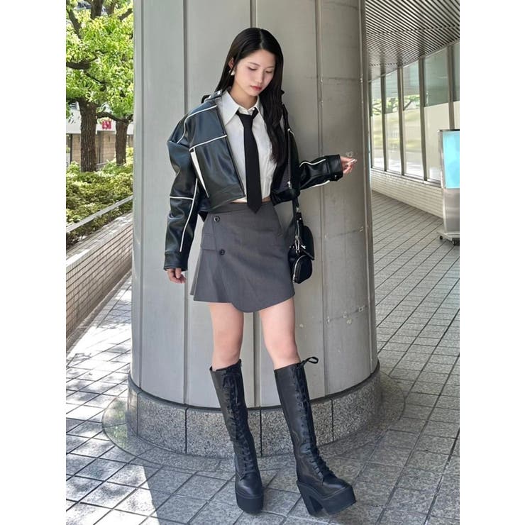 ジャケットライクラップスカート（セットアップ可能） | EATME | 詳細画像34 