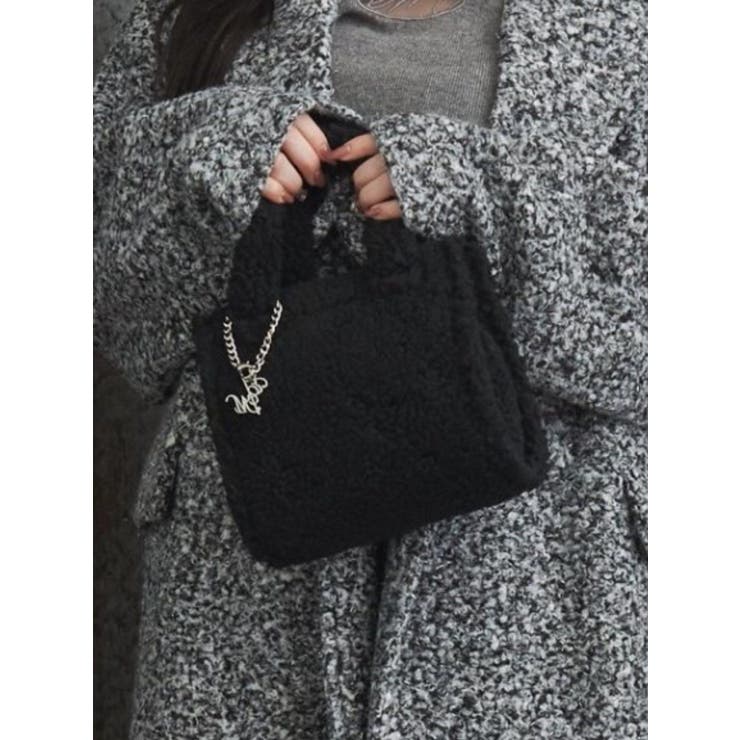 ブラック | フェイクファーショルダーバッグ | EATME