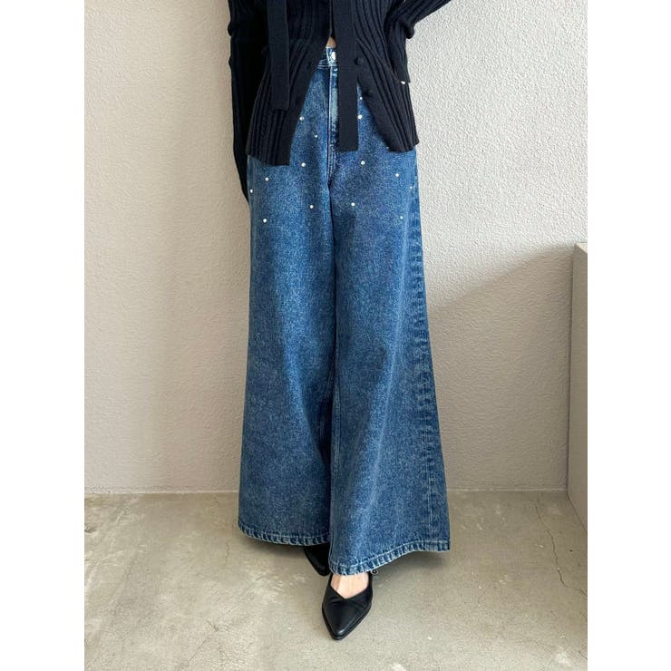 カットアウトストーン付ワイドデニムパンツ | EATME | 詳細画像21 