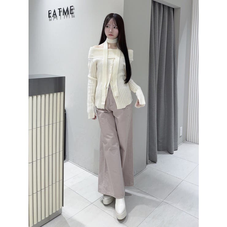 カットアウトストーン付ワイドデニムパンツ | EATME | 詳細画像24 