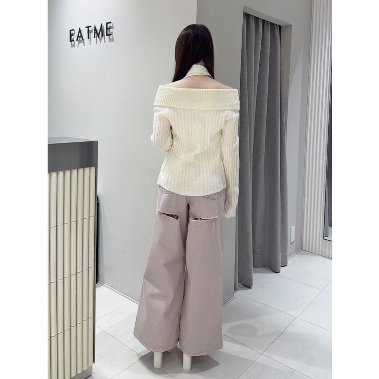 カットアウトストーン付ワイドデニムパンツ | EATME | 詳細画像25 