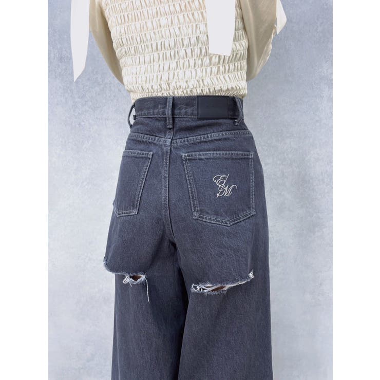 カットアウトストーン付ワイドデニムパンツ | EATME | 詳細画像26 