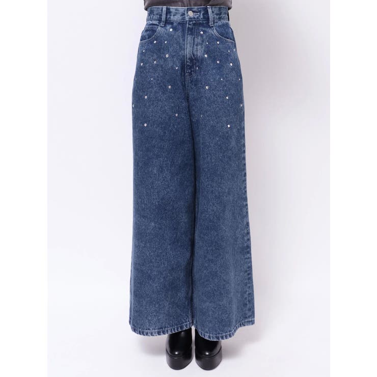 カットアウトストーン付ワイドデニムパンツ | EATME | 詳細画像27 