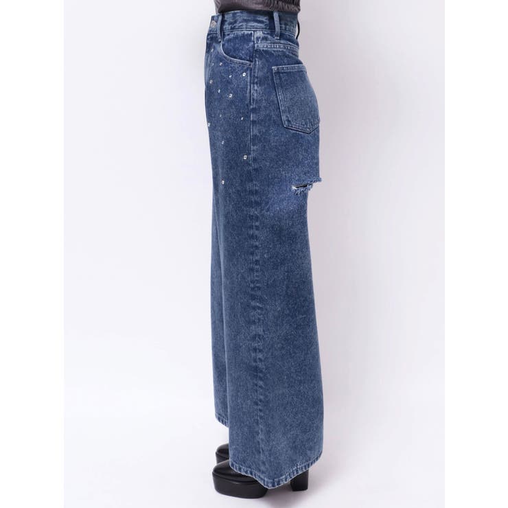 カットアウトストーン付ワイドデニムパンツ | EATME | 詳細画像28 