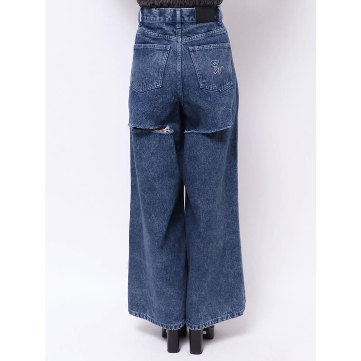 カットアウトストーン付ワイドデニムパンツ | EATME | 詳細画像29 