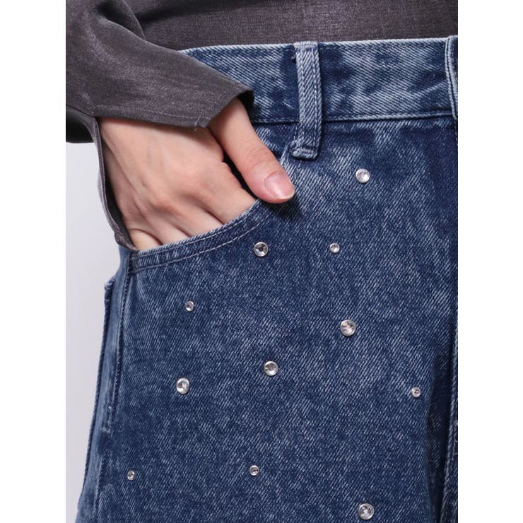 カットアウトストーン付ワイドデニムパンツ | EATME | 詳細画像32 