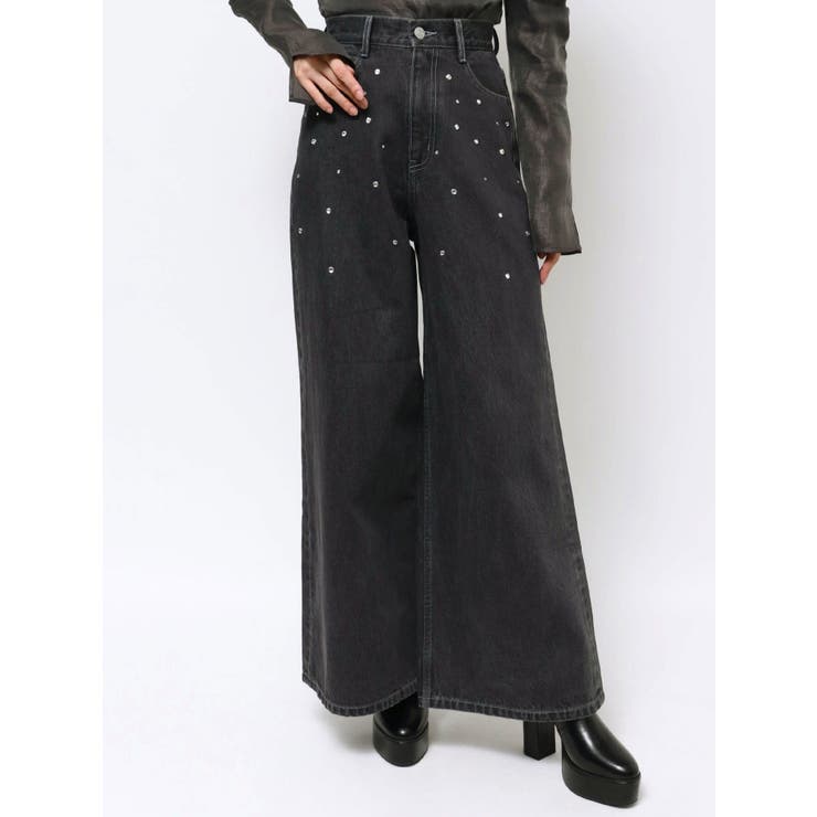 カットアウトストーン付ワイドデニムパンツ | EATME | 詳細画像39 