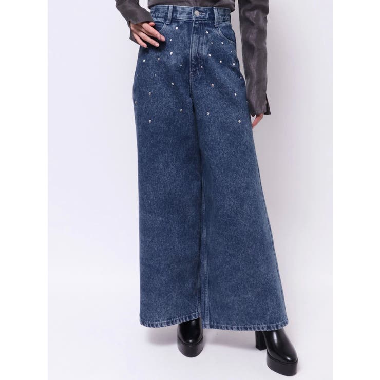 カットアウトストーン付ワイドデニムパンツ | EATME | 詳細画像41 