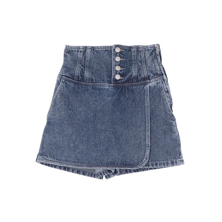コルセットデニムショートパンツ（セットアップ可能）[品番