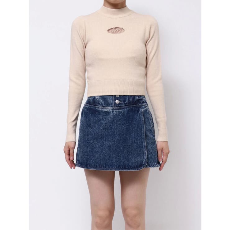 デコルテロゴ開きニットTOP | EATME | 詳細画像20 