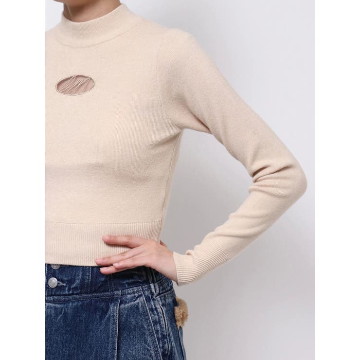 デコルテロゴ開きニットTOP | EATME | 詳細画像24 