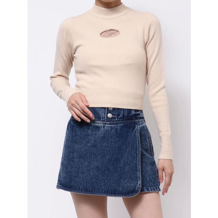 デコルテロゴ開きニットTOP | EATME | 詳細画像46 