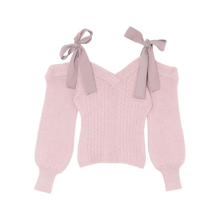 リボンショルダーニットTOP | EATME | 詳細画像37 