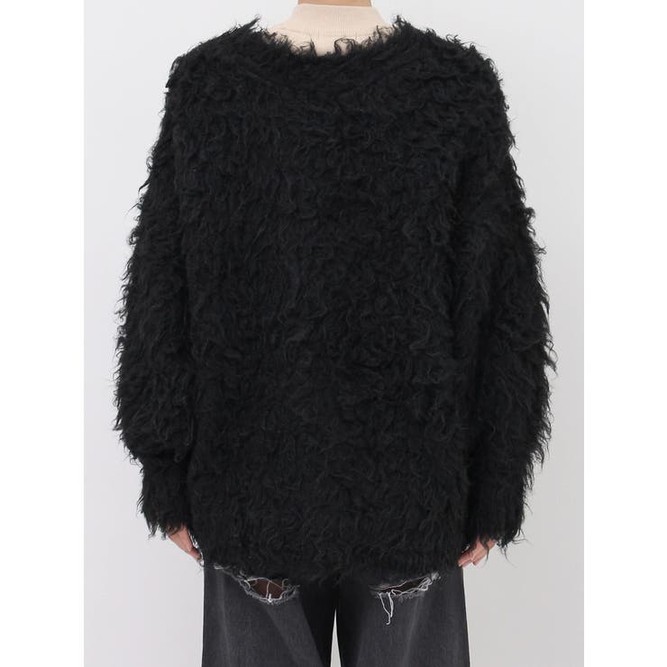 SLY | SHAGGY V／N CROP カーディガン (カーディガン ) |SHEL